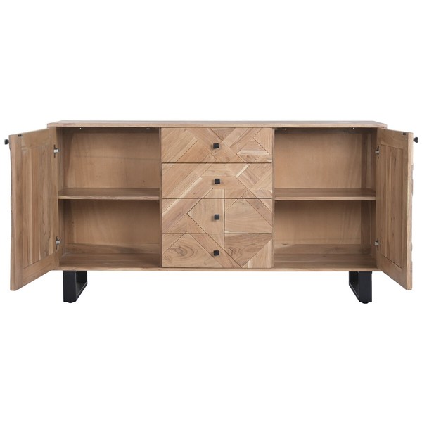 Sideboard Home ESPRIT Metal Acacia 160 x 40 x 85 cm