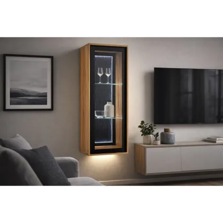 Display Stand Home ESPRIT Crystal Acacia 40 x 40 x 115 cm
