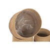 Set of Planters Home ESPRIT Brown Fibre Stripes Urban 44 x 44 x 40 cm