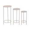 Set of 3 tables Home ESPRIT Cream 32 x 32 x 70 cm (3 Pieces)