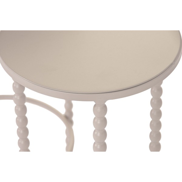 Set of 3 tables Home ESPRIT Cream 32 x 32 x 70 cm (3 Pieces)