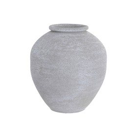 Vase Home ESPRIT Grey Metal Worn 35 x 35 x 38 cm