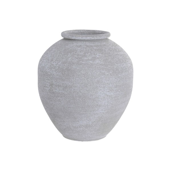 Vase Home ESPRIT Grey Metal Worn 35 x 35 x 38 cm