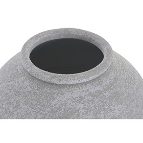 Vase Home ESPRIT Grey Metal Worn 35 x 35 x 38 cm
