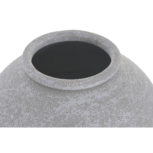 Vase Home ESPRIT Grey Metal Worn 35 x 35 x 38 cm