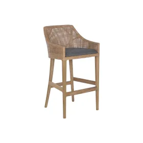 Stool Home ESPRIT Brown Grey Rattan 51 X 52 X 100 CM