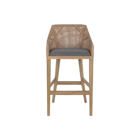 Stool Home ESPRIT Brown Grey Rattan 51 X 52 X 100 CM