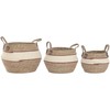 Basket set Home ESPRIT Peach Natural Natural Fibre (3 Pieces)