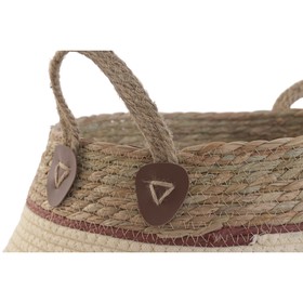 Basket set Home ESPRIT Peach Natural Natural Fibre (3 Pieces)