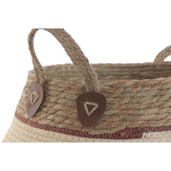 Basket set Home ESPRIT Peach Natural Natural Fibre (3 Pieces)