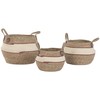 Basket set Home ESPRIT Peach Natural Natural Fibre (3 Pieces)