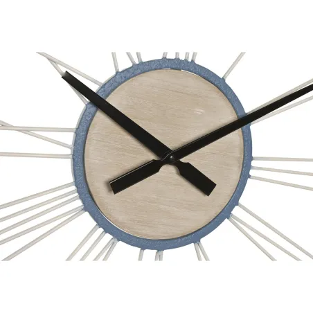 Table clock Home ESPRIT Blue Turquoise Urban Bow (2 Units)