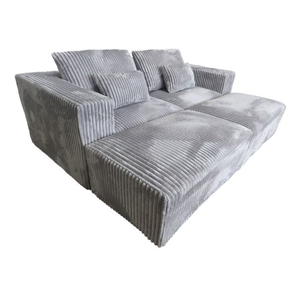 Sofa Home ESPRIT Light grey Scandi 220 x 158 x 91 cm