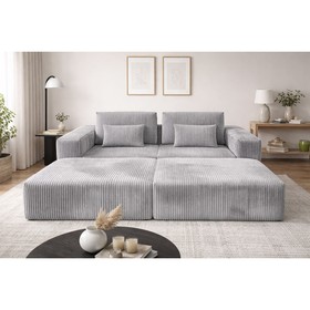 Sofa Home ESPRIT Light grey Scandi 220 x 158 x 91 cm