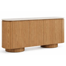 Sideboard Home ESPRIT Light brown Granite MDF Wood 180 x 40 x 85 cm