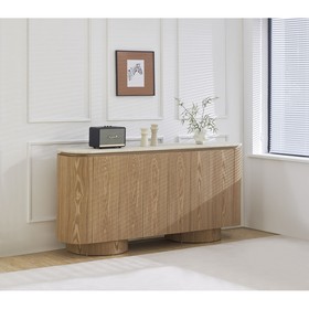 Sideboard Home ESPRIT Light brown Granite MDF Wood 180 x 40 x 85 cm