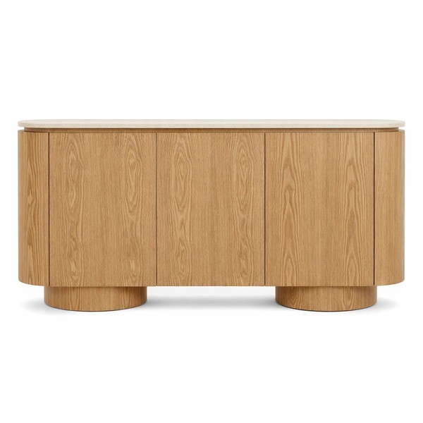 Sideboard Home ESPRIT Light brown Granite MDF Wood 180 x 40 x 85 cm