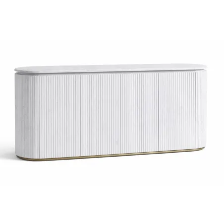 Sideboard Home ESPRIT White Granite MDF Wood 180 x 40 x 85 cm