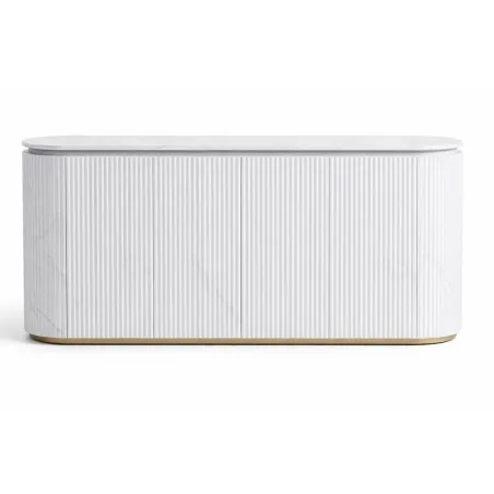 Sideboard Home ESPRIT White Granite MDF Wood 180 x 40 x 85 cm