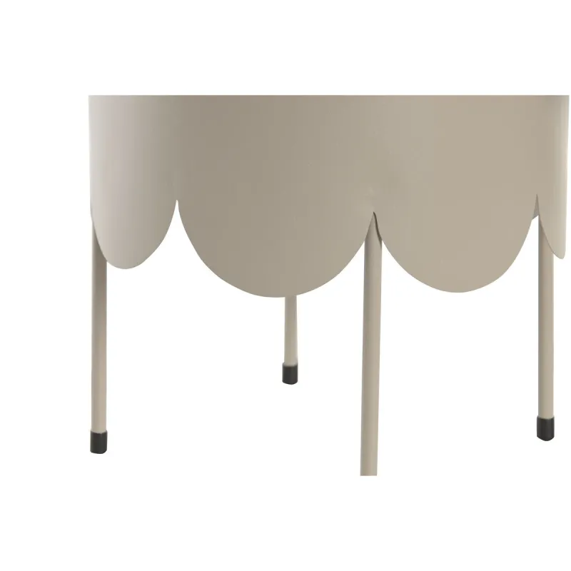 Set of Planters Home ESPRIT Cream Iron Urban 23 x 23 x 30 cm (2 Pieces)