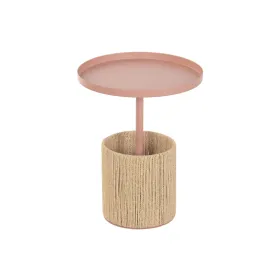 Side table Home ESPRIT Brown Light Pink 40 x 40 x 50 cm