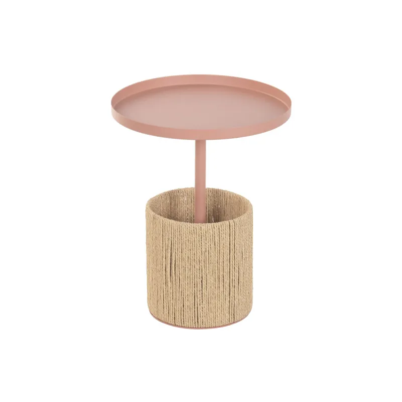 Side table Home ESPRIT Brown Light Pink 40 x 40 x 50 cm