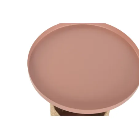 Side table Home ESPRIT Brown Light Pink 40 x 40 x 50 cm