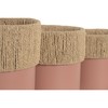 Set of Planters Home ESPRIT Natural Light Pink Iron Fibre Urban 25 x 25 x 27 cm (3 Pieces)