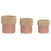 Set of Planters Home ESPRIT Natural Light Pink Iron Fibre Urban 25 x 25 x 27 cm (3 Pieces)