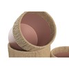 Set of Planters Home ESPRIT Natural Light Pink Iron Fibre Urban 25 x 25 x 27 cm (3 Pieces)