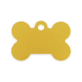 Identification plate for collar Imarc Bone Yellow Golden