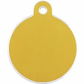 Identification plate for collar Imarc Circle Yellow Golden