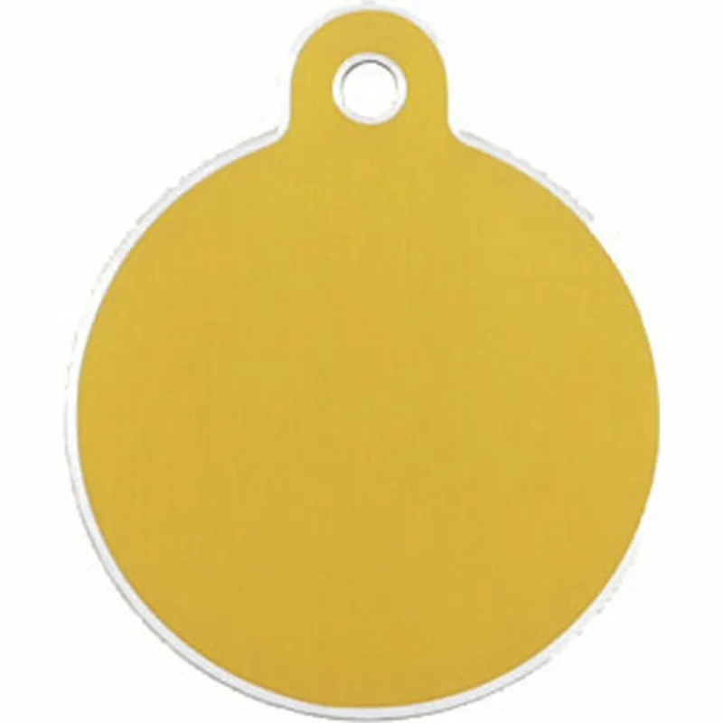 Identification plate for collar Imarc Circle Yellow Golden