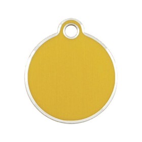 Identification plate for collar Imarc Circle Yellow Golden