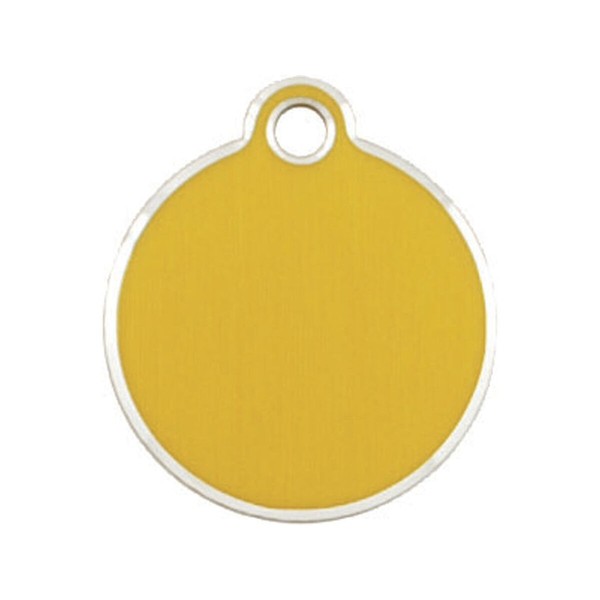 Identification plate for collar Imarc Circle Yellow Golden