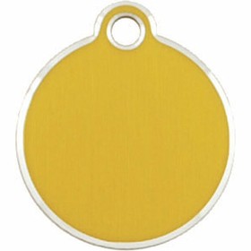 Identification plate for collar Imarc Circle Yellow Golden