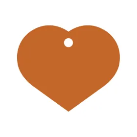 Identification plate for collar Imarc Heart Orange