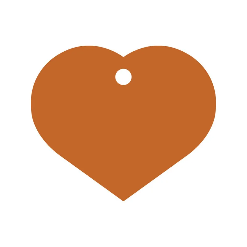 Identification plate for collar Imarc Heart Orange