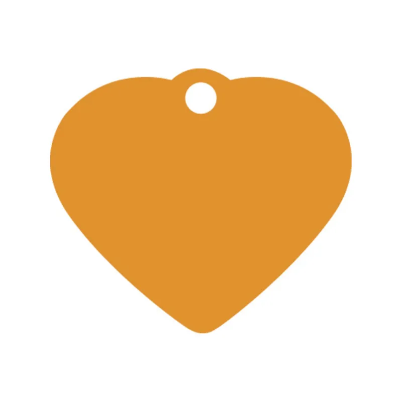 Identification plate for collar Imarc Heart Orange