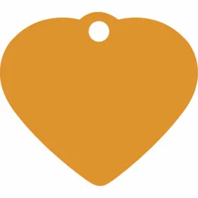 Identification plate for collar Imarc Heart Orange