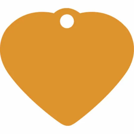 Identification plate for collar Imarc Heart Orange