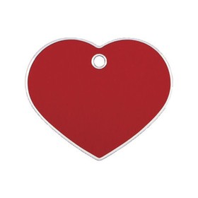 Identification plate for collar Imarc Heart Red