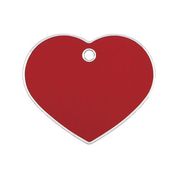 Identification plate for collar Imarc Heart Red