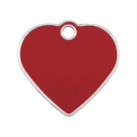 Identification plate for collar Imarc Heart Red