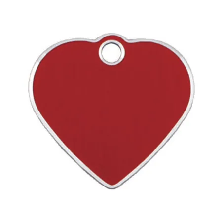 Identification plate for collar Imarc Heart Red