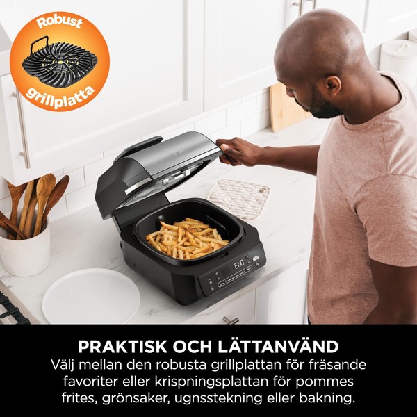 Kaasaskantav Barbeque-grill NINJA AG351EU 5EN1 Metall Roostevaba teras