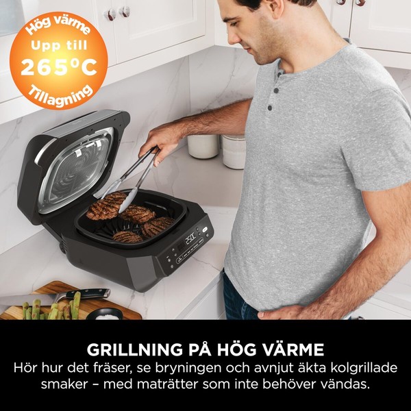 Nešiojamasis Barbekiu NINJA AG351EU 5EN1 Metalinis Nerūdijantis plienas