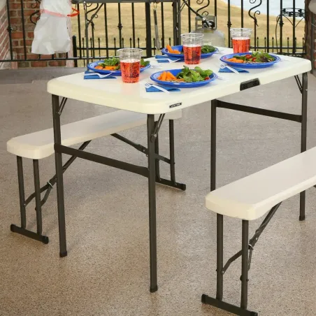 Picnic table Lifetime Cream 106 x 61 x 74 cm