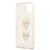 Karl Lagerfeld Glitter Karl & Choupette Head - Case for iPhone 13 mini (Gold)