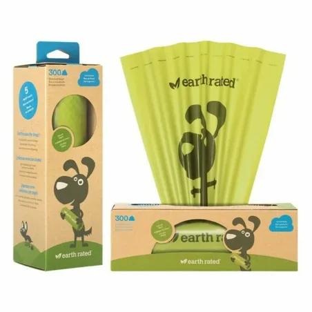 Lemmikin pussisäilytin Earth Rated UNSCENTBIO300 Paperi Muovinen (300 uds)